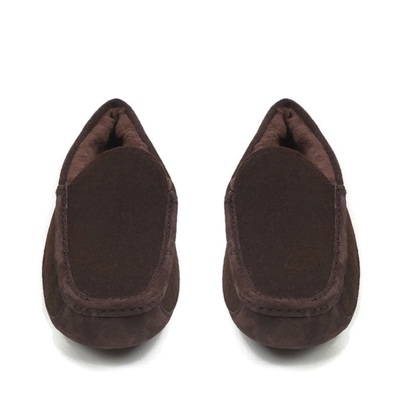 UGG Ascot Wool Suede Moc Toe Slippers Sz 10 - Picture 6 of 12